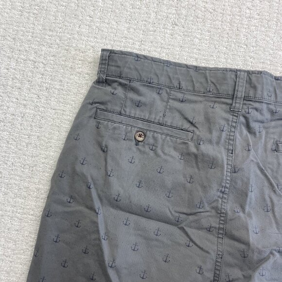 Hudson And Barrow NYC Shorts Mens 34 Grey Chino Golf Golfer Beach Ankers AOP Rea - Picture 11 of 16